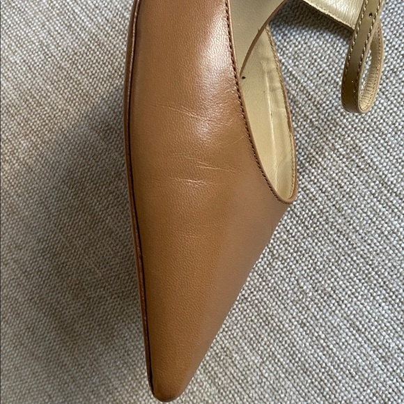 Jimmy Choo Leather Typhoon D’Orsay Pumps Heels Black Nude Pointed-Toe Size 7.5 - Picture 14 of 16